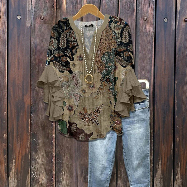 Avslappnad vintageblus