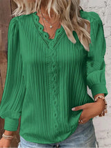 Emma™ | Blus med spetsdetaljer