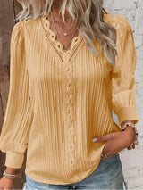 Emma™ | Blus med spetsdetaljer
