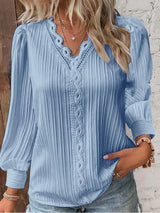 Emma™ | Blus med spetsdetaljer