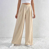 Pantalon Décontracté À Jambe Large