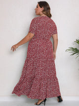GIBSIE Plus Size Blommig Maxiklänning – Sommar, Boho, Semester