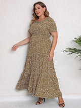 GIBSIE Plus Size Blommig Maxiklänning – Sommar, Boho, Semester