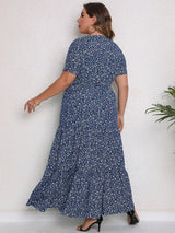 GIBSIE Plus Size Blommig Maxiklänning – Sommar, Boho, Semester