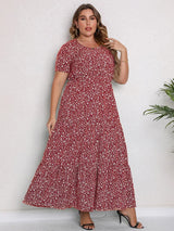 GIBSIE Plus Size Blommig Maxiklänning – Sommar, Boho, Semester