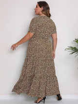 GIBSIE Plus Size Blommig Maxiklänning – Sommar, Boho, Semester