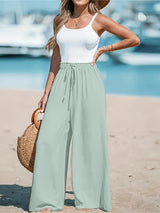 Livia – Pantalon Élégant à Jambes Larges avec Cordon Décoratif
